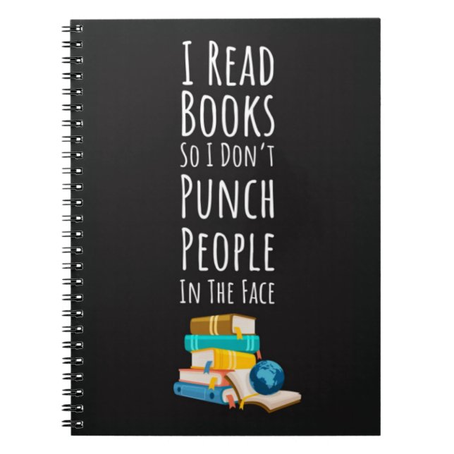 Cuaderno Regalos divertidos para lectores de libros Chiste  (Frente)