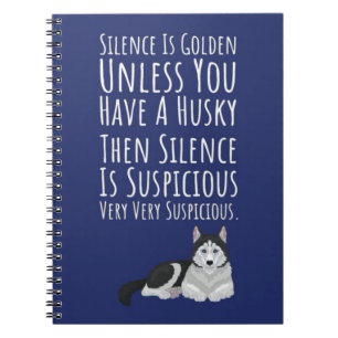 Cuaderno Regalos divertidos para padres de Husky Siberiano 
