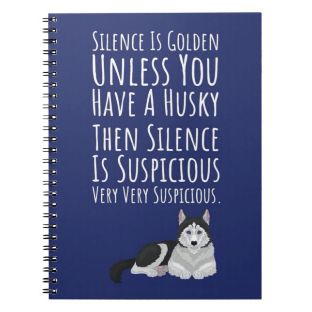 Cuaderno Regalos divertidos para padres de Husky Siberiano  (Frente)