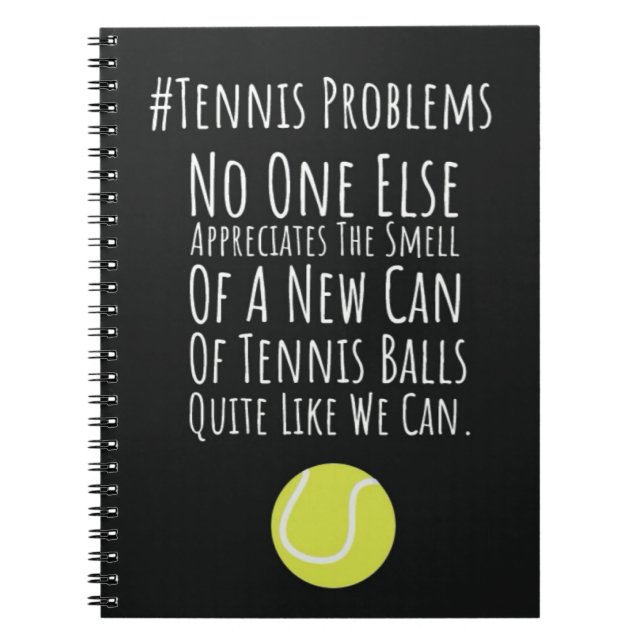 Cuaderno Regalos Graciosos Para Los Jugadores De Tenis Pres (Frente)