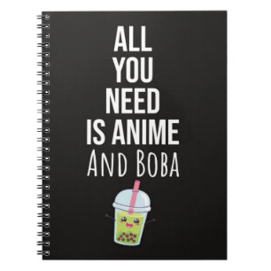 Cuaderno Regalos Kawaii de Anime Boba Bubble Tea Otaku