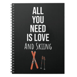 Cuaderno Regalos Lindos de Esquí Deportes de Invierno Amant