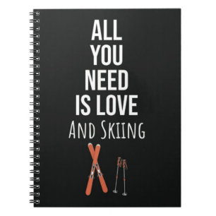 Cuaderno Regalos Lindos de Esquí Deportes de Invierno Amant