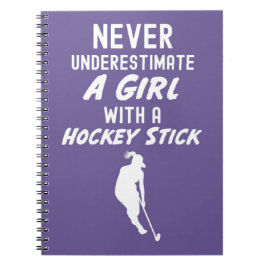 Cuaderno Regalos Lindos de Hockey Rosa para Niñas Jugadoras