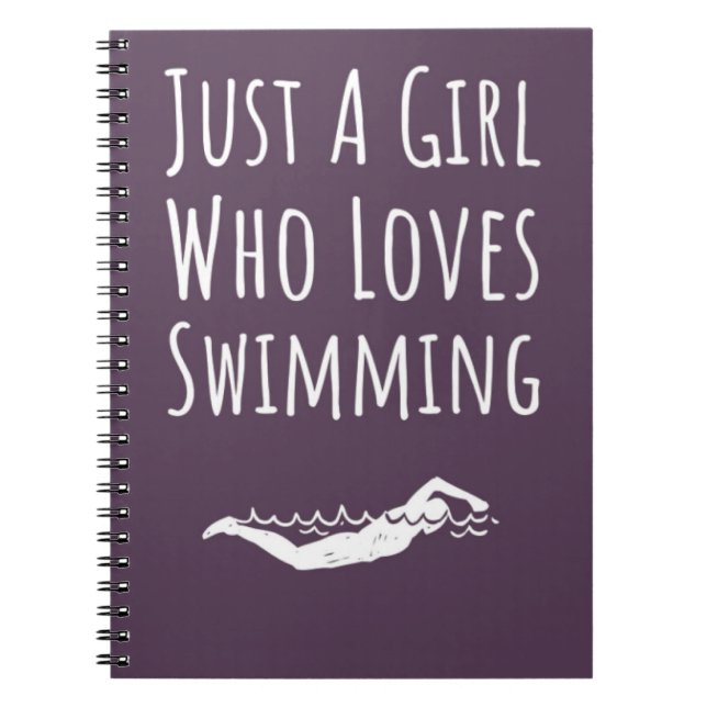 Cuaderno Regalos Lindos de Natación Rosados para Bebés y Ni (Frente)