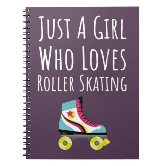 Cuaderno Regalos Lindos de Patinaje sobre Ruedas Rosa para  (Frente)