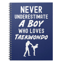 Cuaderno Regalos lindos de Taekwondo azul marino para bebés