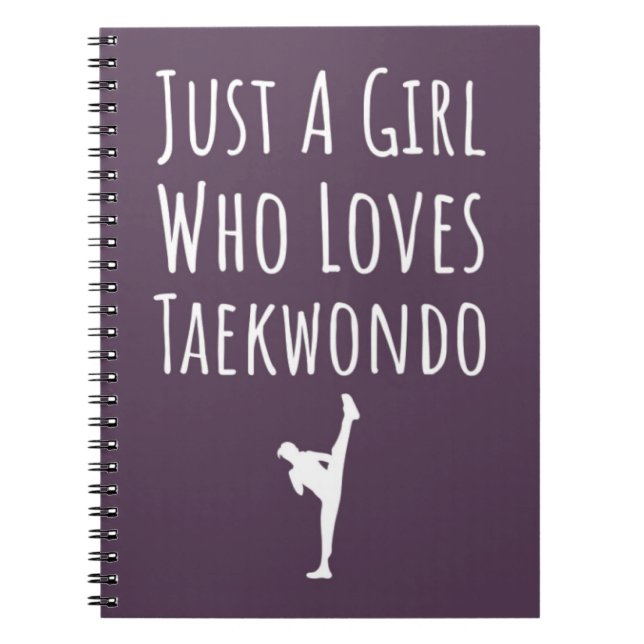 Cuaderno Regalos lindos de Taekwondo rosa para niñas y niño (Frente)