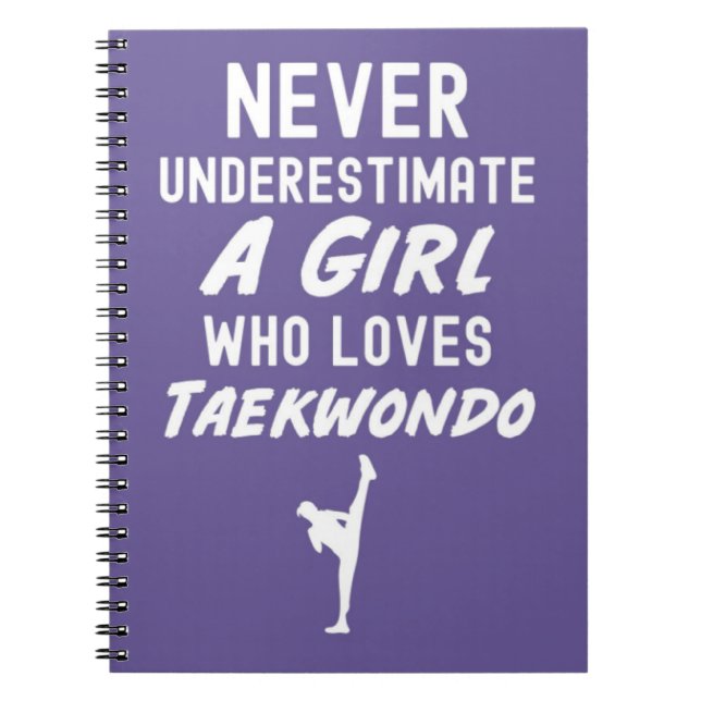 Cuaderno Regalos Lindos de TKD Rosa para Niñas Bebés Kids T (Frente)