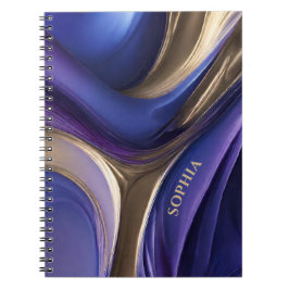 Cuaderno Regalos modernos para su azul, morado y oro