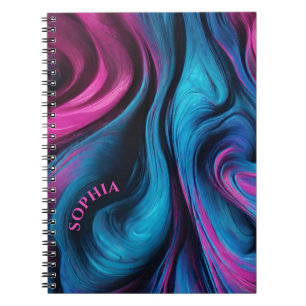 Cuaderno Regalos modernos para su azul y fucsia