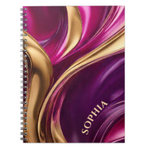 Regalos modernos para su-Fuchsia morado y oro-