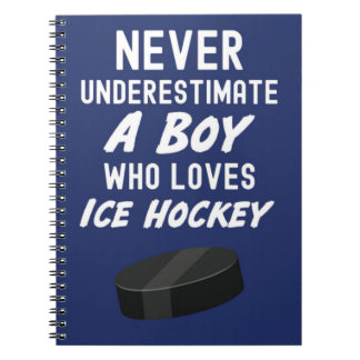 Cuaderno Regalos Navy Blue Hockey Para Niños Jugadores De L