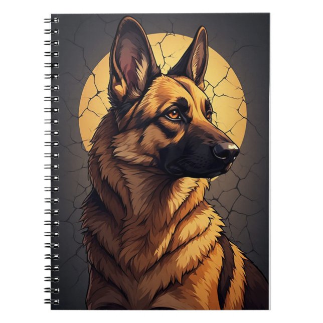 Cuaderno 🦴 Regalos para amantes de Pastor Alemán 🦴 (Frente)