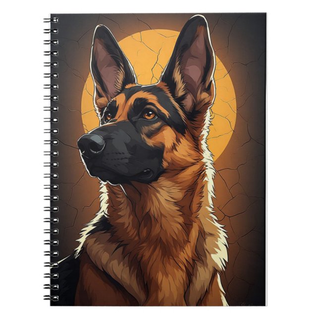 Cuaderno 🐾 Regalos para amantes de perros Pastor Alemán 🐾 (Frente)