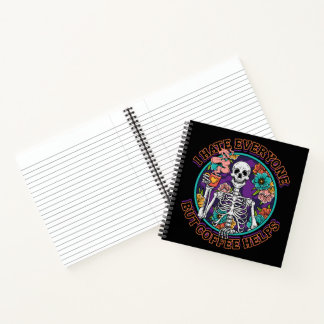 Cuaderno Regalos para amantes del café Odio a todos el café
