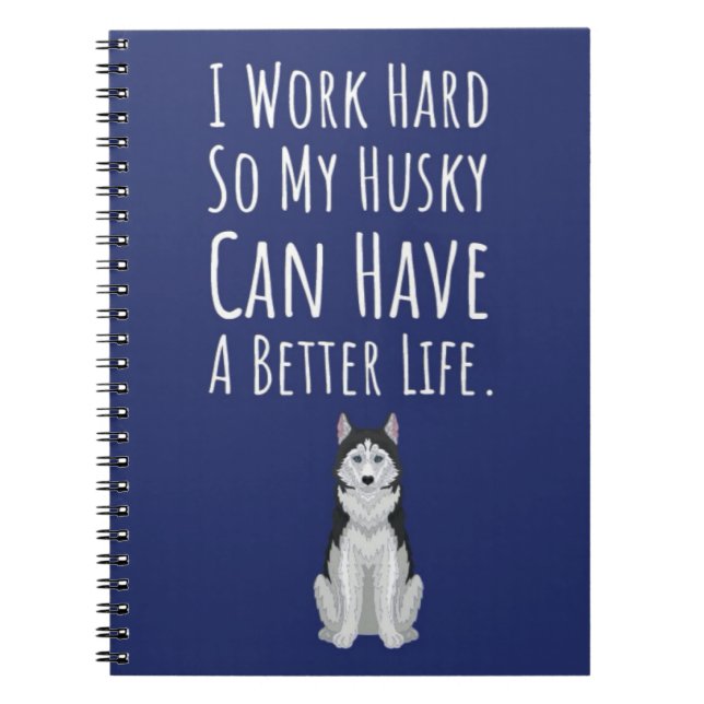 Cuaderno Regalos para dueños de Husky Amantes Perro Siberia (Frente)
