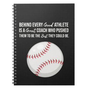 Cuaderno Regalos para Entrenador de Béisbol Agradecimiento 