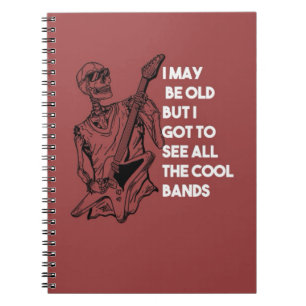 Cuaderno Regalos para fanáticos del rock banda música guita