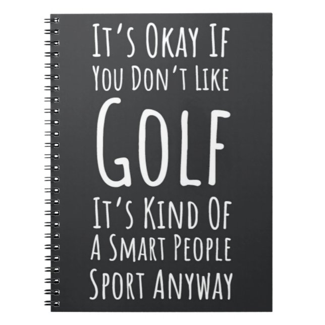 Cuaderno Regalos Para Los Amantes Del Golf Gracioso Humor S (Frente)
