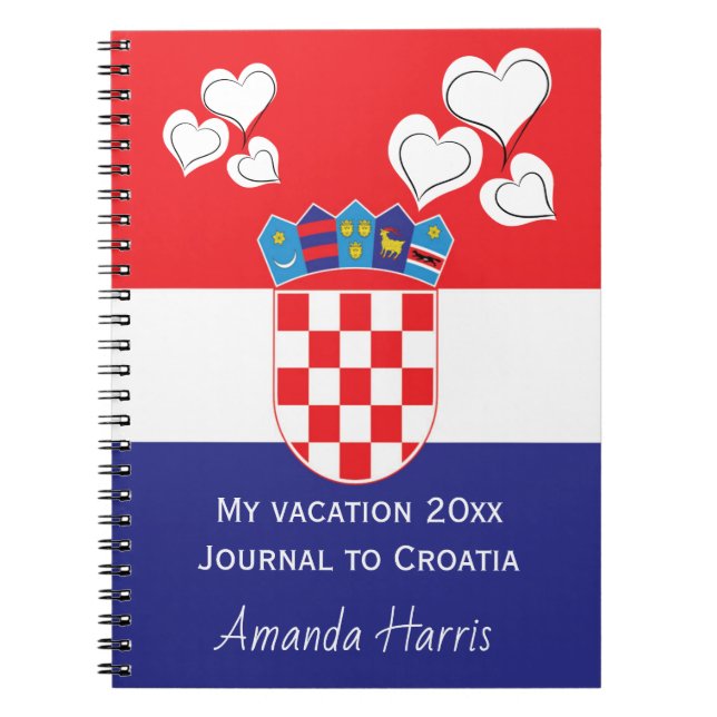 Cuaderno Regalos patrióticos croatas de la bandera nacional (Frente)