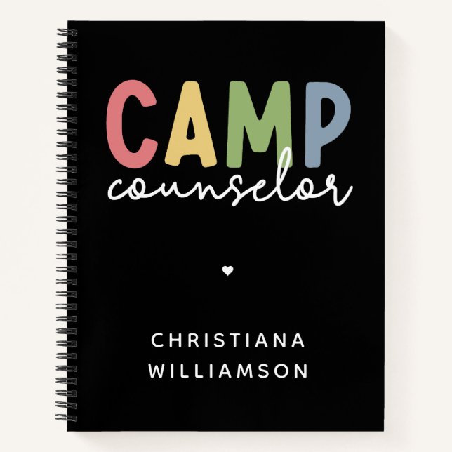 Cuaderno Regalos personalizados de consejero de campamento (Anverso)