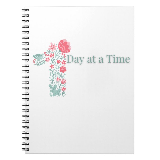 Cuaderno Regalos positivos diarios florales de un día a la  (Frente)
