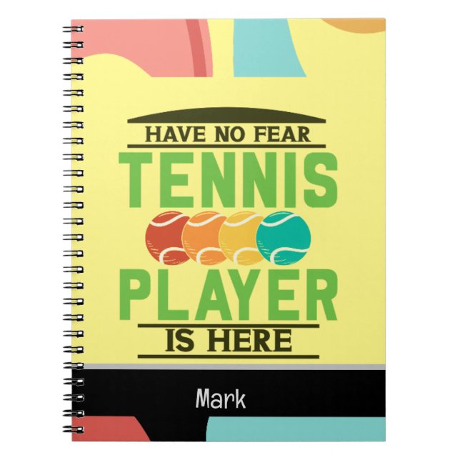 Cuaderno Regalos temáticos de tenis para los amantes del te (Frente)