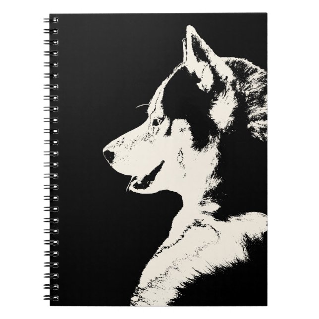 Cuaderno Regalos y libros fornidos del husky siberiano del (Frente)