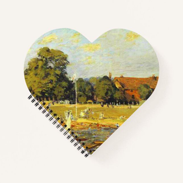 Cuaderno Regatta en Hampton Court Alfred Sisley Poster (Anverso)