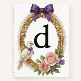 Cuaderno Regency Art Letter D Luxury Monogram Journal