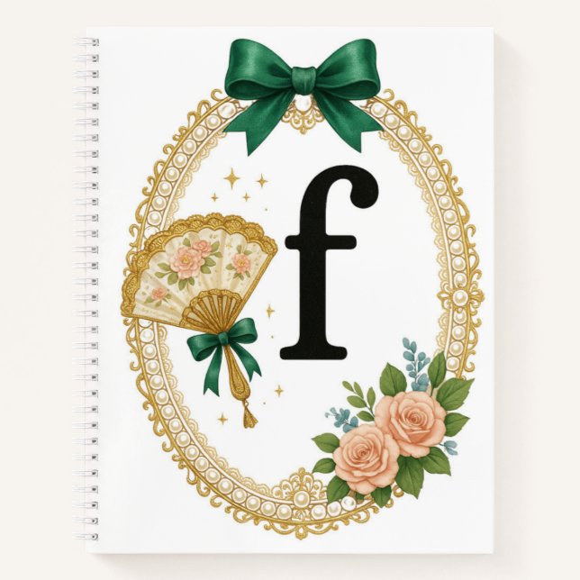 Cuaderno Regency Art Letter F Luxury Monogram Journal (Anverso)