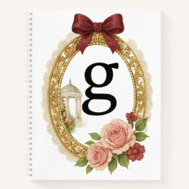 Cuaderno Regency Art Letter G Luxury Monogram Journal