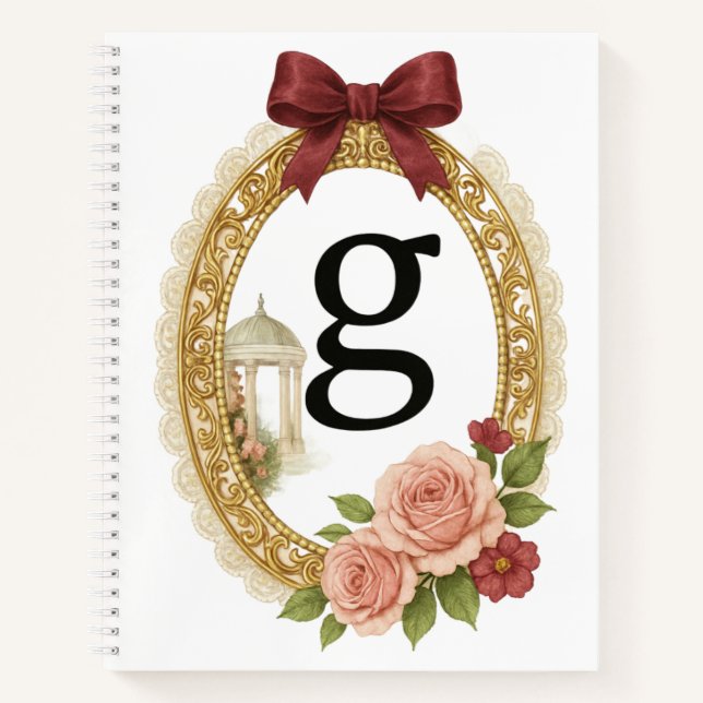 Cuaderno Regency Art Letter G Luxury Monogram Journal (Anverso)