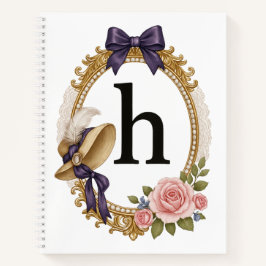 Cuaderno Regency Art Letter H Luxury Monogram Journal