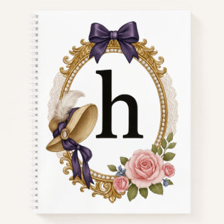 Cuaderno Regency Art Letter H Luxury Monogram Journal