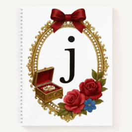 Cuaderno Regency Art Letter J Luxury Monogram Journal