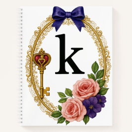 Cuaderno Regency Art Letter K Luxury Monogram Journal
