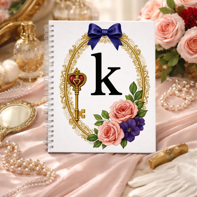Cuaderno Regency Art Letter K Luxury Monogram Journal (Subido por el creador)