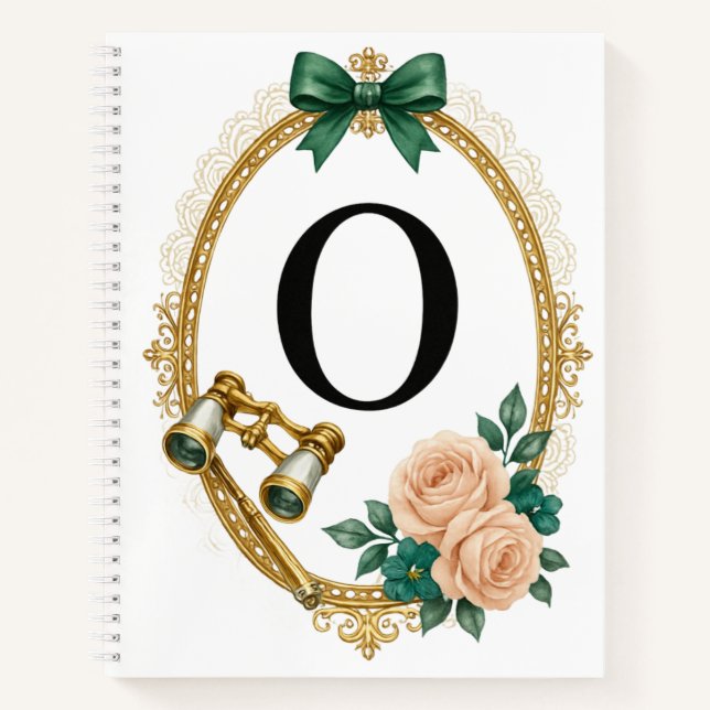 Cuaderno Regency Art Letter O Luxury Monogram Journal (Anverso)
