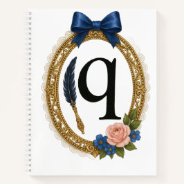 Cuaderno Regency Art Letter Q Luxury Monogram Journal