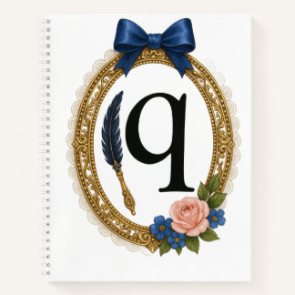 Cuaderno Regency Art Letter Q Luxury Monogram Journal