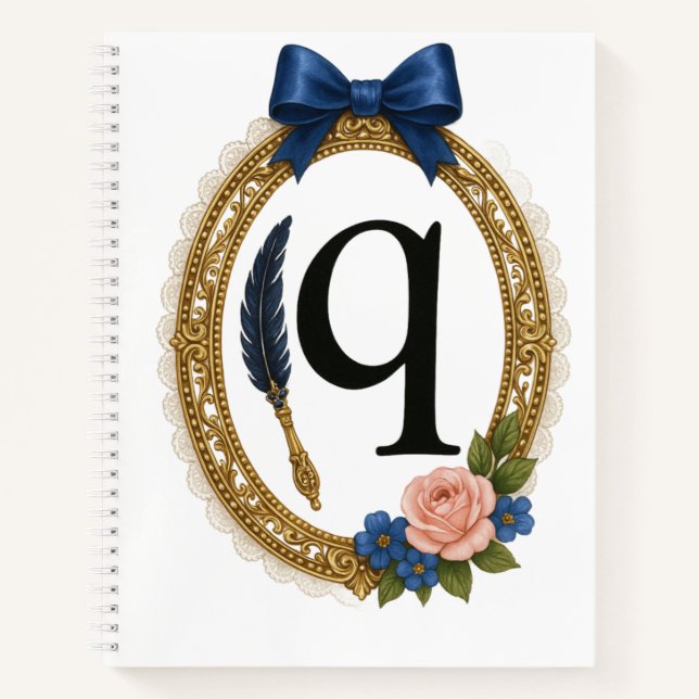 Cuaderno Regency Art Letter Q Luxury Monogram Journal (Anverso)