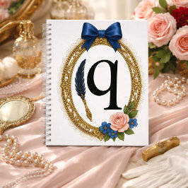Cuaderno Regency Art Letter Q Luxury Monogram Journal