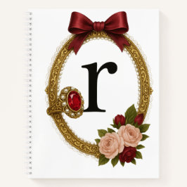 Cuaderno Regency Art Letter R Luxury Monogram Journal