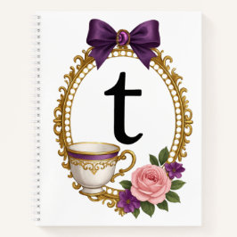 Cuaderno Regency Art Letter T Luxury Monogram Journal 