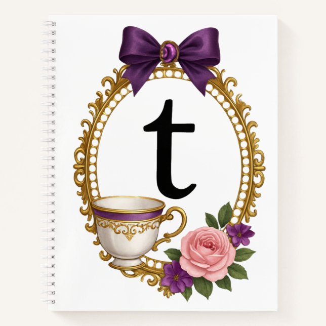 Cuaderno Regency Art Letter T Luxury Monogram Journal  (Anverso)