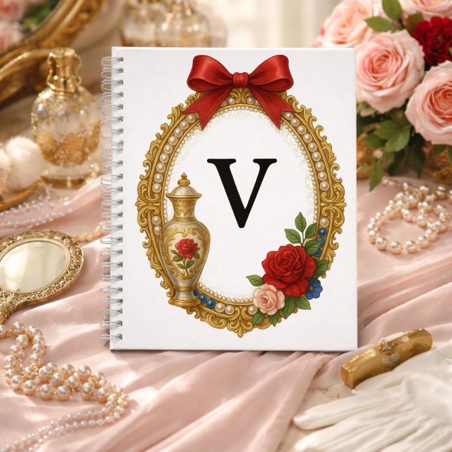 Cuaderno Regency Art Letter V Luxury Monogram Journal (Subido por el creador)