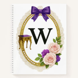 Cuaderno Regency Art Letter W Luxury Monogram Journal