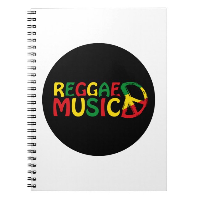 Cuaderno Reggae Diseño musical, arte de reggae (Frente)